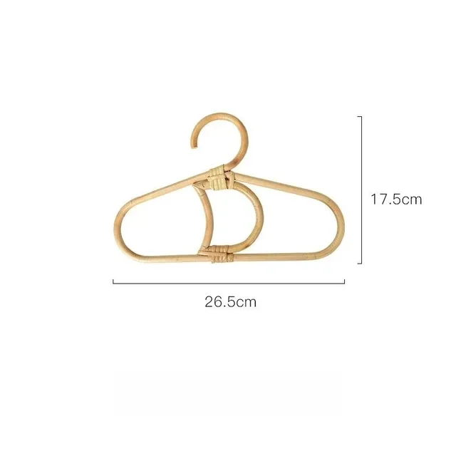 Cintre en rotin pour enfants, décor Boho, manuel, étagère murale pour bébé, vêtements RapDuty, T1: jaune clair