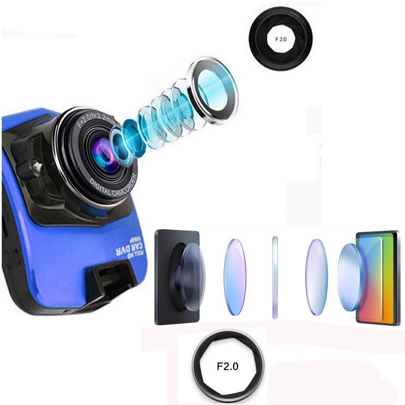 Mini bil dvr kamera dash cam fuld  hd 1080p video registrardvr dash cam reverse camer bil videooptager