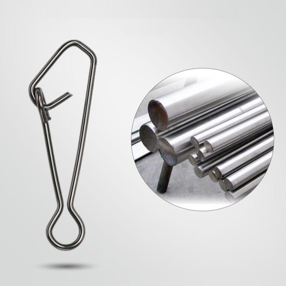 Dndyuju 30-50 Stuks Rvs Vissen Snap Verslaafd Snap Pin Fastlock Clip Rolling Swivel Accessoires Barrel Swivel Lokken haak