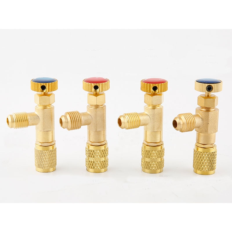 Adaptateur vanne de sécurité de climatisation, outil de réfrigération, R410a R22, adaptateur pour tuyau de charge, 1/4 "5/16" pouces, mâle/célèbre