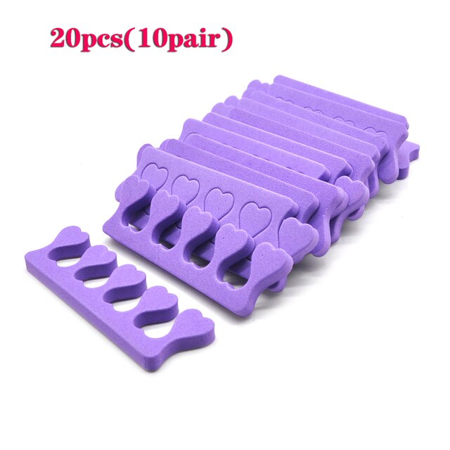 20pcs Finger and Toe Divider Used To Separate Fingers Sponges When Doing for Manicures Split Air-Conditioner System: 20pcs Purple
