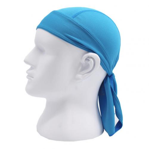 Gorro de Ciclismo de secado rápido para exteriores, pañuelo para la cabeza, sombrero de equipo de ciclismo, gorra de ciclismo transpirable de Color puro: Azul cielo