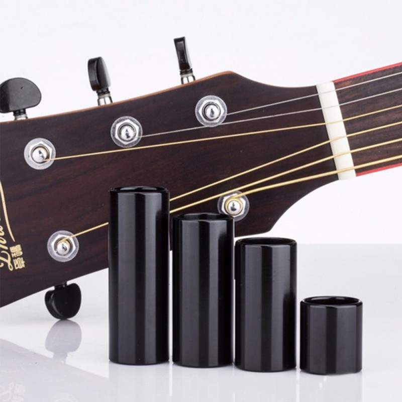 28/50/60/70mm Rvs Zwarte Gitaar String Vinger Slide Slider voor Akoestische Elektrische Gitaar onderdelen & Accessoire