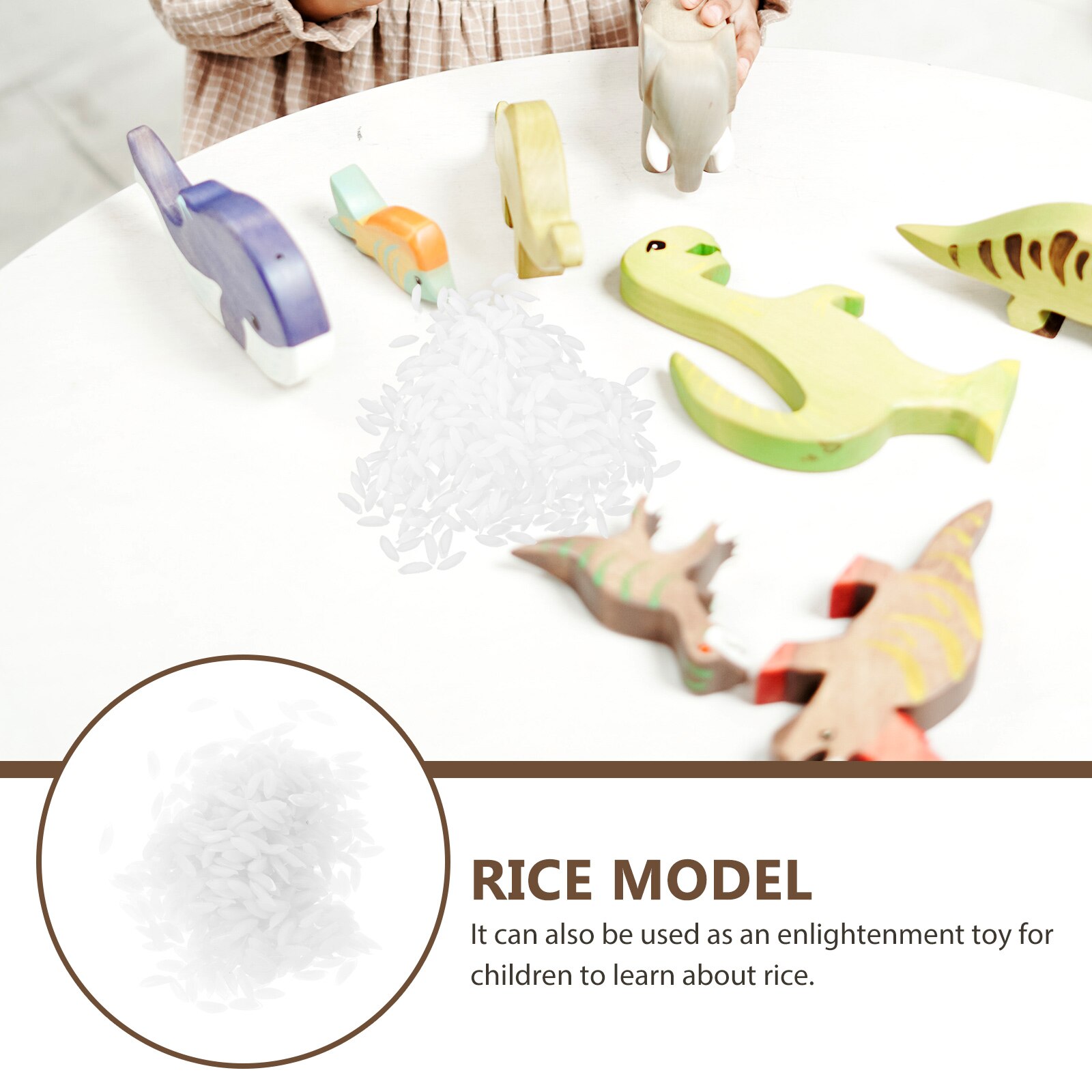3 Packs of Lifelike Rice Models Decorative Rice Props Artificial Rice Adornments