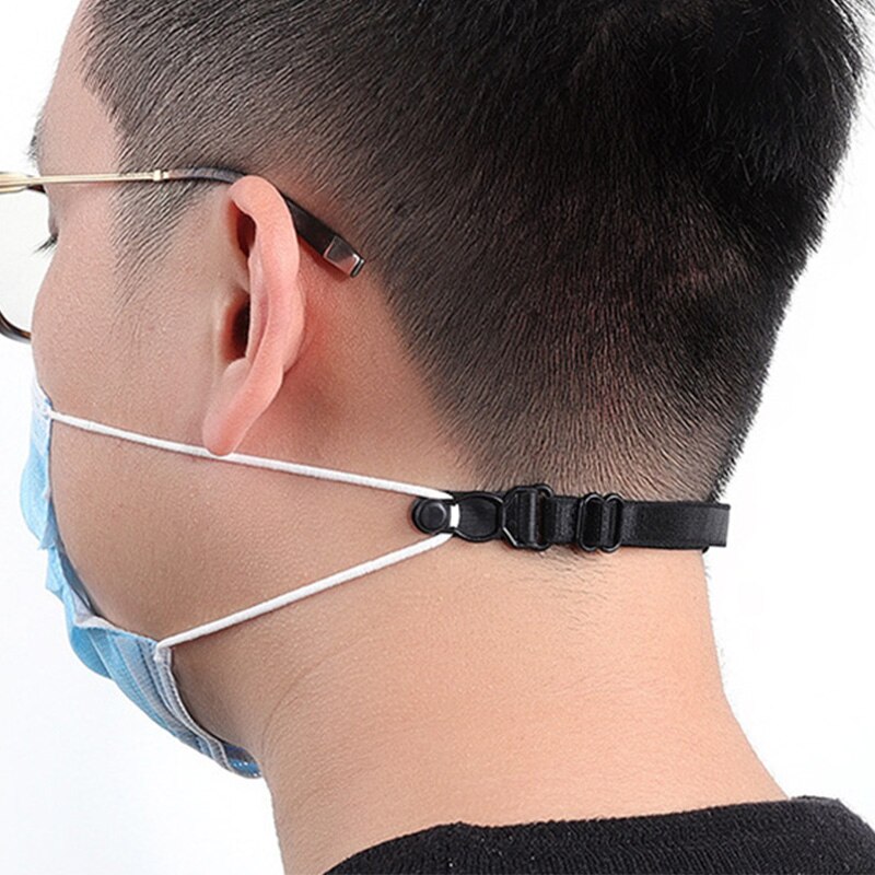 Masque anti-douleur à crochet, Extension, Bandage, soulage la douleur des oreilles, ceinture d'extension, masque unisexe, corde d'oreille, lanière de masque réglable, 10 pièces