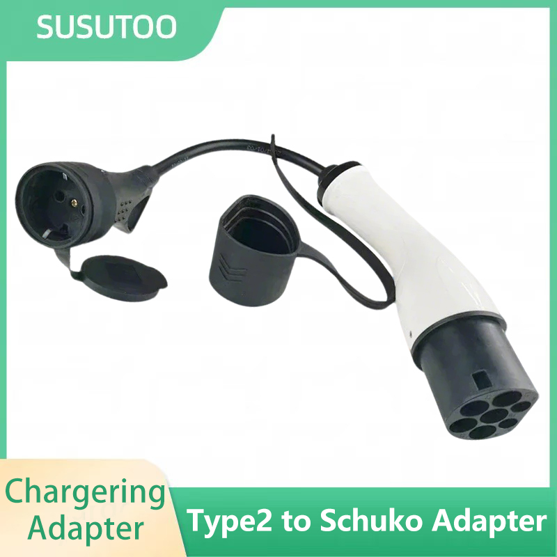 16A 3.5kw Type2 to Schuko Adapter Mennekes Type 2 to European Domestic Socket for Electric Scooters E-Bikes