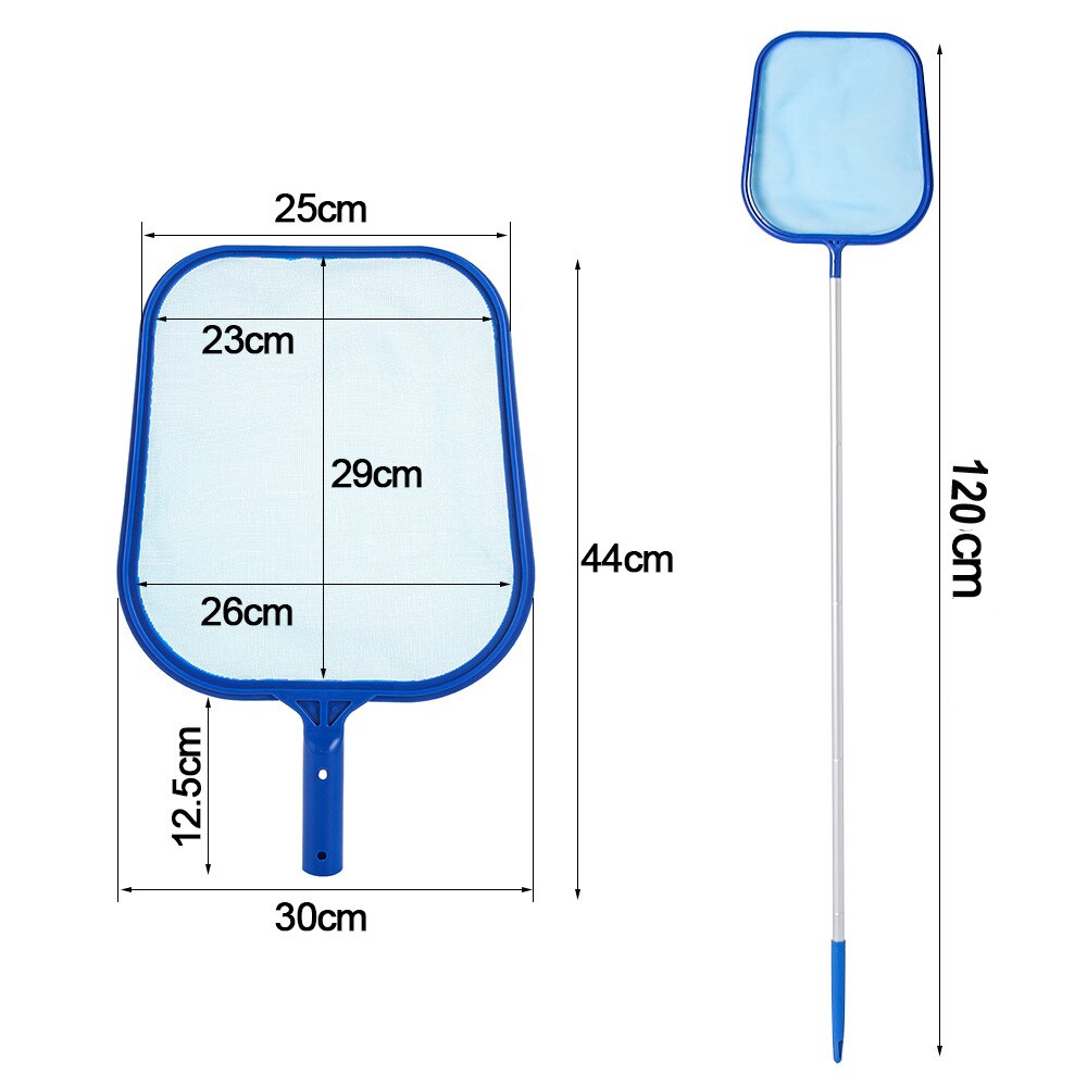 1pc pool sopnät teleskopstång pool skimmer rengöring fjädrar filter mesh yta pool damm ren verktyg