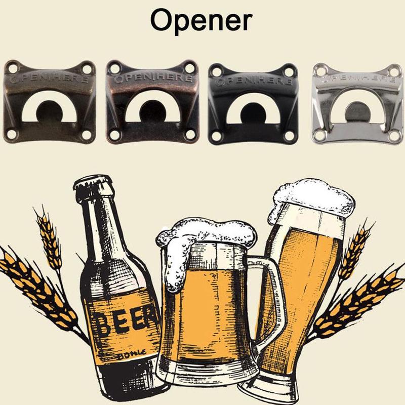 Flesopener Ring Stijl Zuiver Koper Brons Metalen Wandmontage Bier Wijn Fles Cap Bar Opener Bar Keuken Tool