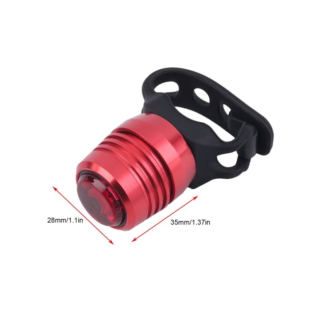 USB Rechargeable 3-Mode Bike Tail Lamp Bike Bicycle Tail Rear Warning Red Light Lamp Aluminum alloy+ Silicone