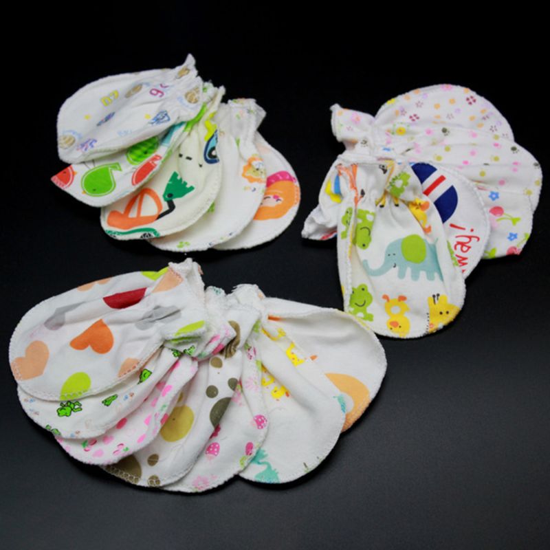 10Pairs Baby Anti Kras Mitten Soft Cotton Baby Handschoenen Baby Care Accessoires
