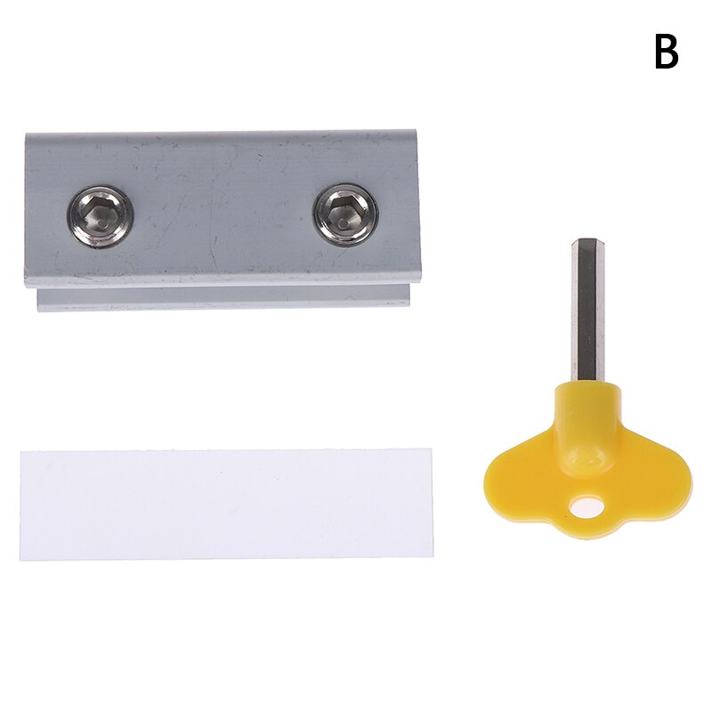 Door window lock restrictor aluminum kid security window limit safety keylock: 15mm