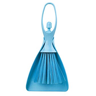 GUANYAO Mini Broom Hand Brush Dustpans Plastic Brooms Cleaning sofa keyboard Crevice Creativity Ballet shape Yellow Blue Green: Blue