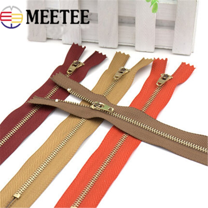 5 pièces 3 # fermeture à glissière en métal 13cm serrure automatique fermeture à glissière pour pantalon veste poche jean sac bricolage couture Zips vêtement accessoires A4-17