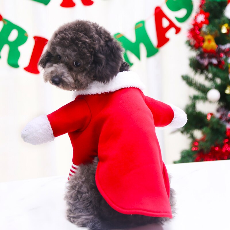 Grappige Kerstman Kleding Voor Kleine Medium Grote Honden Katten Leuke Kerst Kerstman Mantel Warme Outfit Kostuum Set cosplay