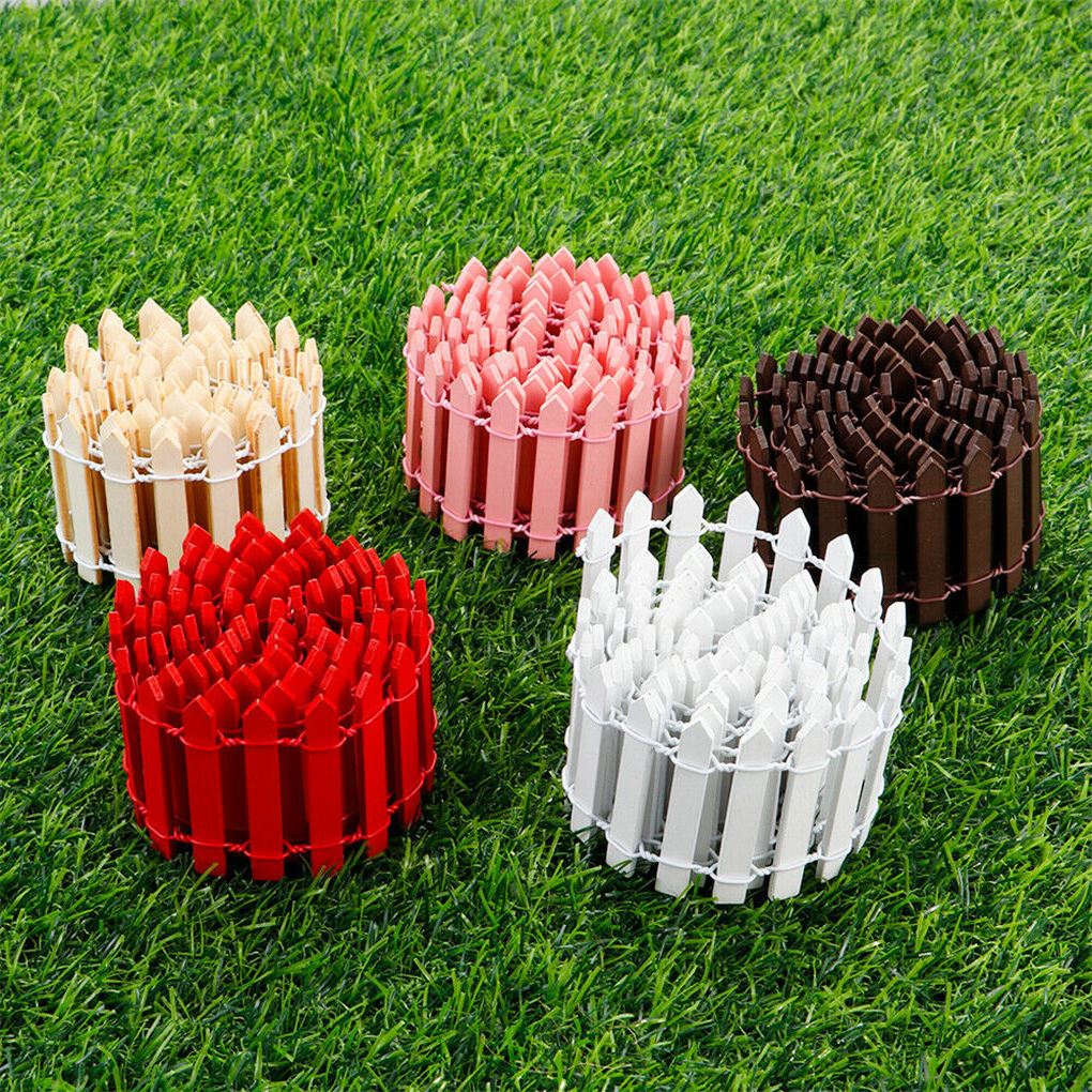 100x5cm/100x3cm DIY Mini Small Fence Barrier Wooden Craft Miniature Fairy Garden Terrarium Doll Branch Palings Showcase Decor