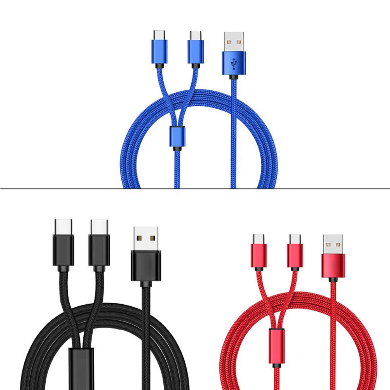 Cable USB 2,0 tipo A macho A Dual tipo C, divisor macho Y Cable de carga para Samsung, Huawei, Xiaomi, Oneplus, HTC, Android, móvil