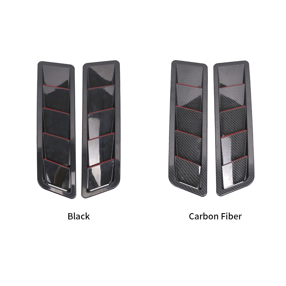 2pcs Accessories Car Hood Vent Front Engine ABS Scoop Styling Bonnet Cover Louvers Vehicle Universal Air Flow Intake Cooling