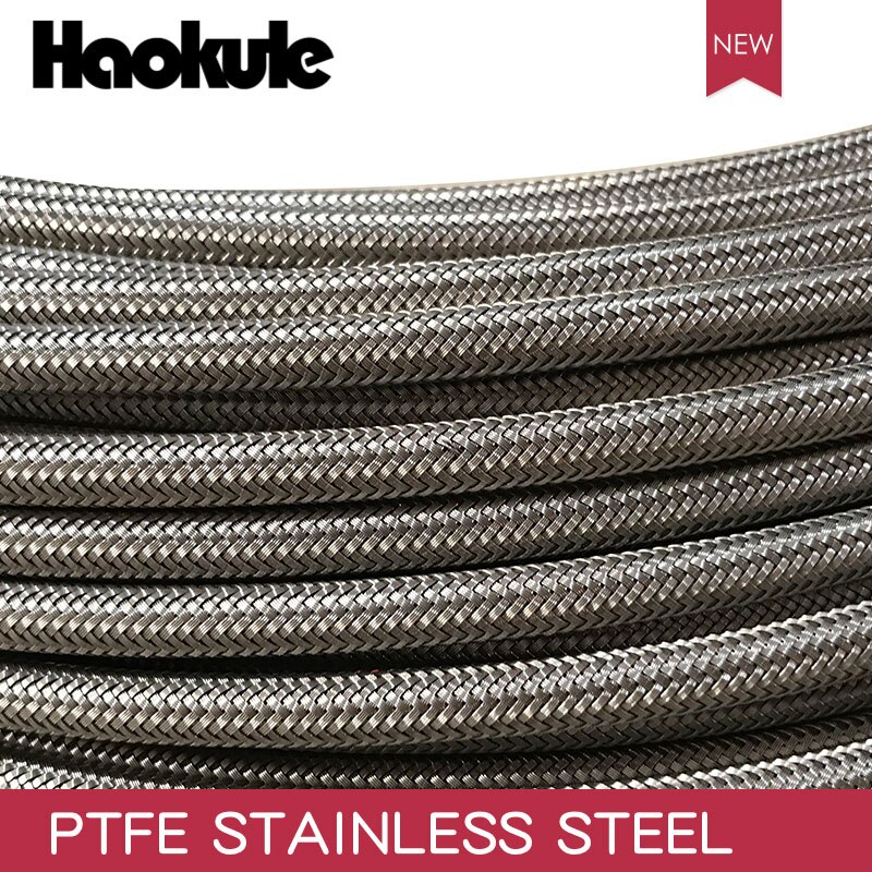 Tuyau tressé d'acier inoxydable de téflon de HAOKULE 3AN/AN3 PTFE avec la couverture noire/claire/bleue de PVC