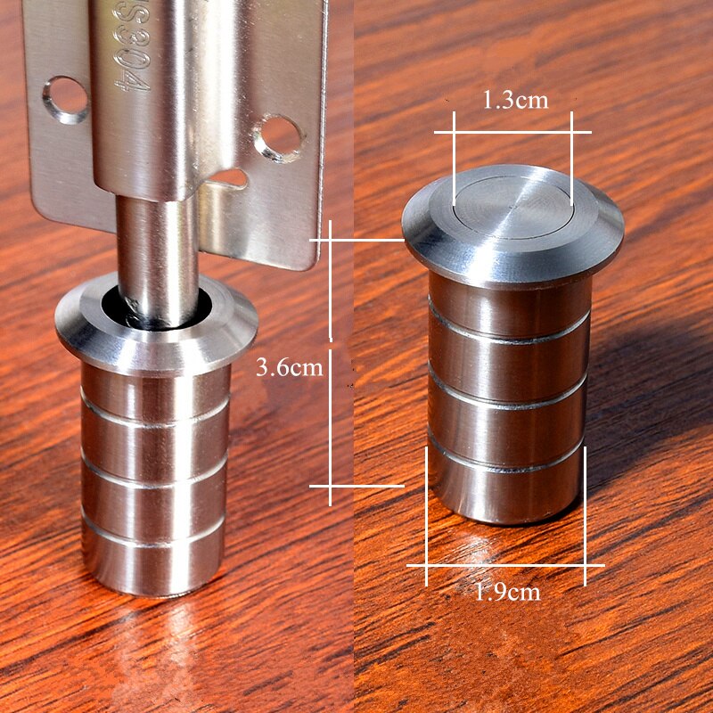 Pestillo de puerta de acero inoxidable de 6 pulgadas, tornillo cilíndrico de cerradura deslizante con orificio para el suelo, tapa antipolvo, pestillo de ventana y puerta de seguridad, Hardware de cerrojo