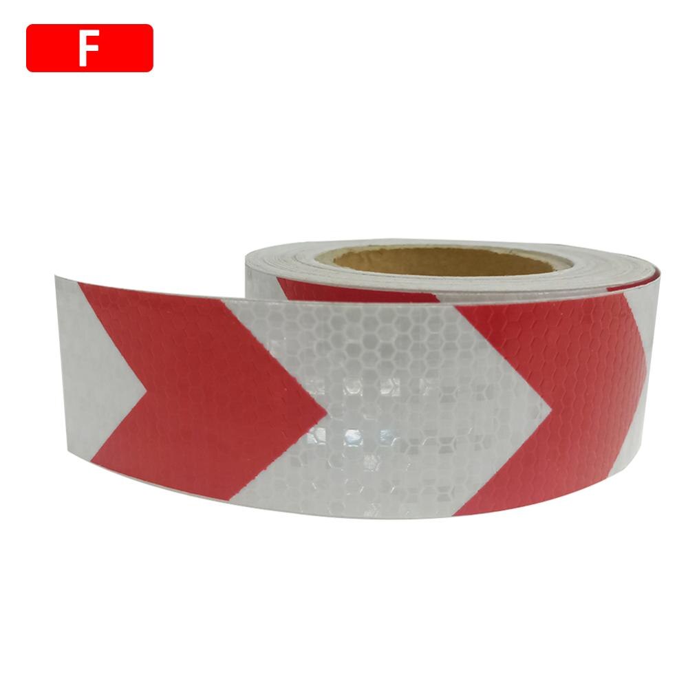 Car Safety Mark Reflective Arrow Strip Stickers Warning Light Reflector Protective Sticker Warning Tape Reflective Film 5*300cm: F