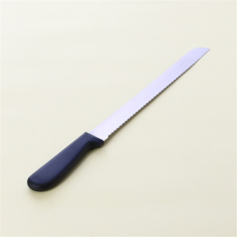 Pizzakniv langt skaft rustfrit stål skraber kage smør kniv flad lige kniv bagning og wienerbrød husholdning