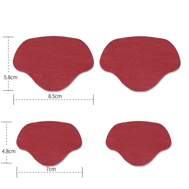 4 stücke unsichtbar Hacke Aufkleber Sport Laufschuhe Einlegesohlen Ferse Griffe Schutz Aufkleber Patch Einstellen Größe Schützen Fuß Pflege Werkzeuge: Wein rot