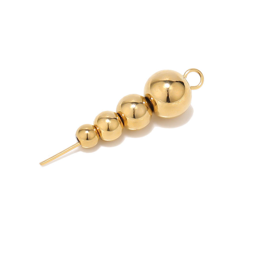 3 - 8mm lösa pärlor i rostfritt stål, guldfärgade, armband, halsband, berlocker, distanspärlor för gör-det-själv-smyckestillverkning, bulkmaterial