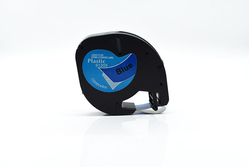 5 bandas de etiquetas de plástico para compatibilidad en blanco y negro para fabricantes de etiquetas Dymo Letratag Qx 50, Xr, Xm, 2000 y Plus: H