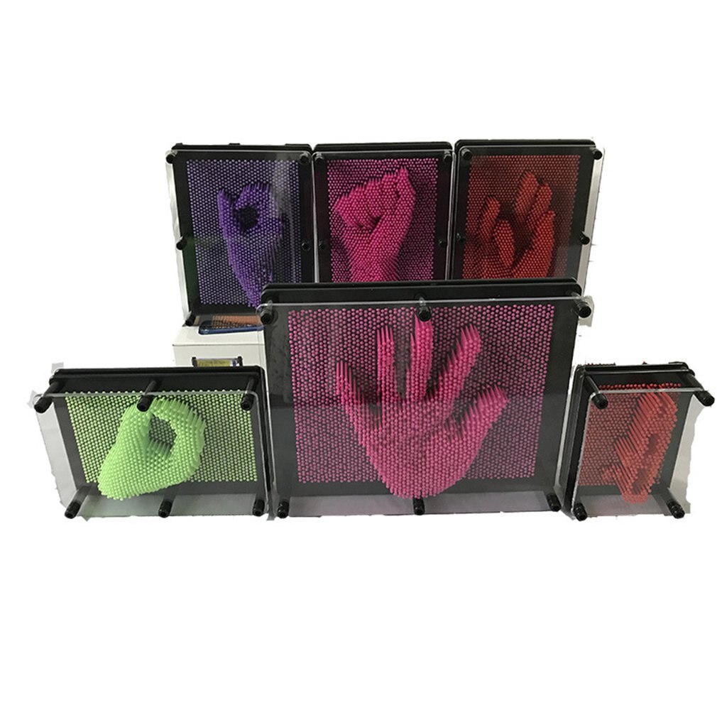 3D Clone Vorm Pin Art Shoumo Kleurrijke Naald Kind Krijgen Gezicht Palm Model 3D Clone Pin Art Plastic Speelgoed Grappig game Pinart