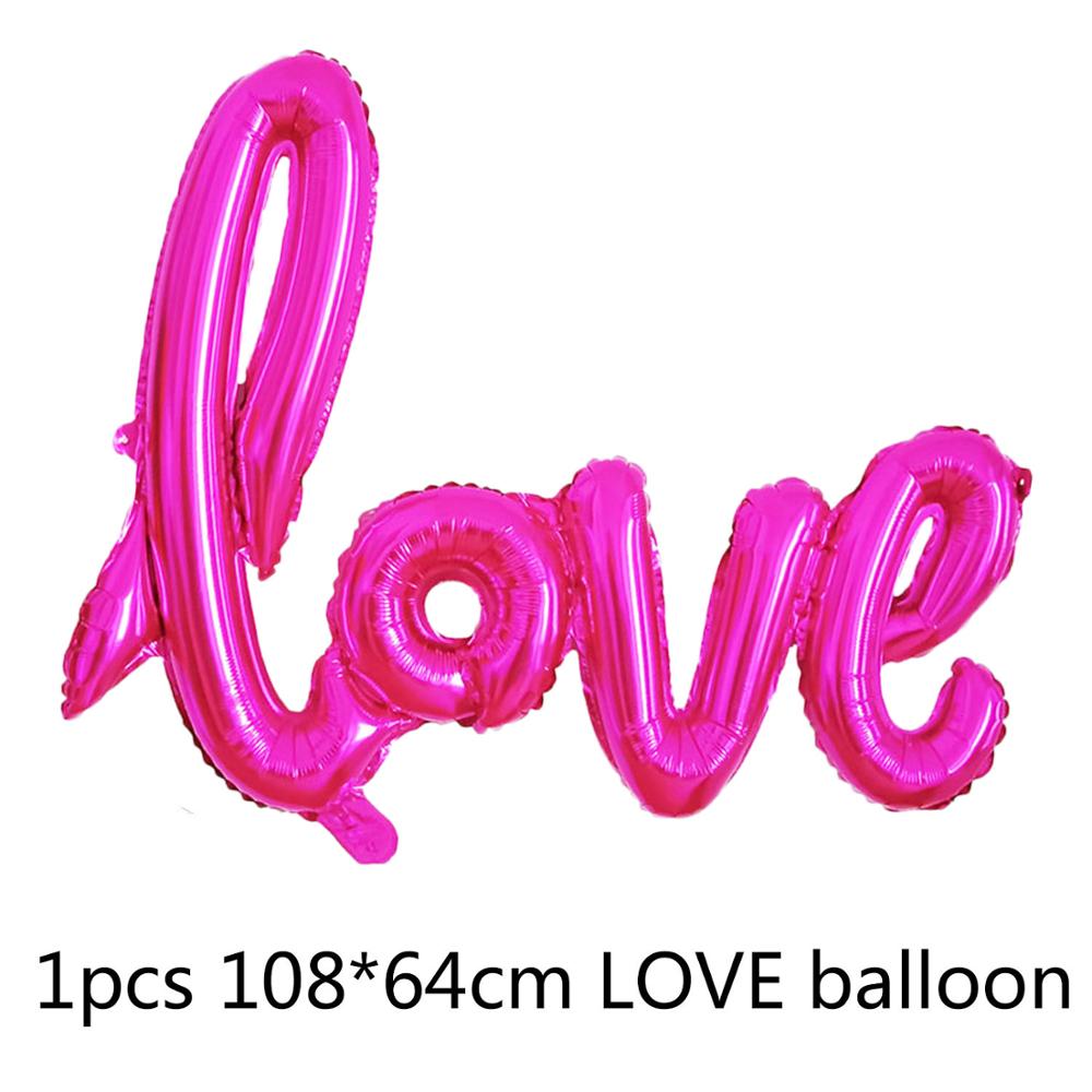Rose Gold Valentijnsdag Ballonnen Set Siamese Liefde Letters Folie Ballon Verjaardag Wedding Anniversary Party Decoratie Benodigdheden 8D: NO.13
