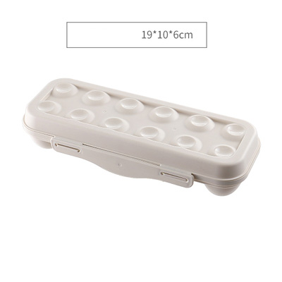 Ei Lade Houder Ei Opbergdoos Koelkast Scherper Opslag Container Keuken Accessoires K1026 EEN: 12 grid  Beige