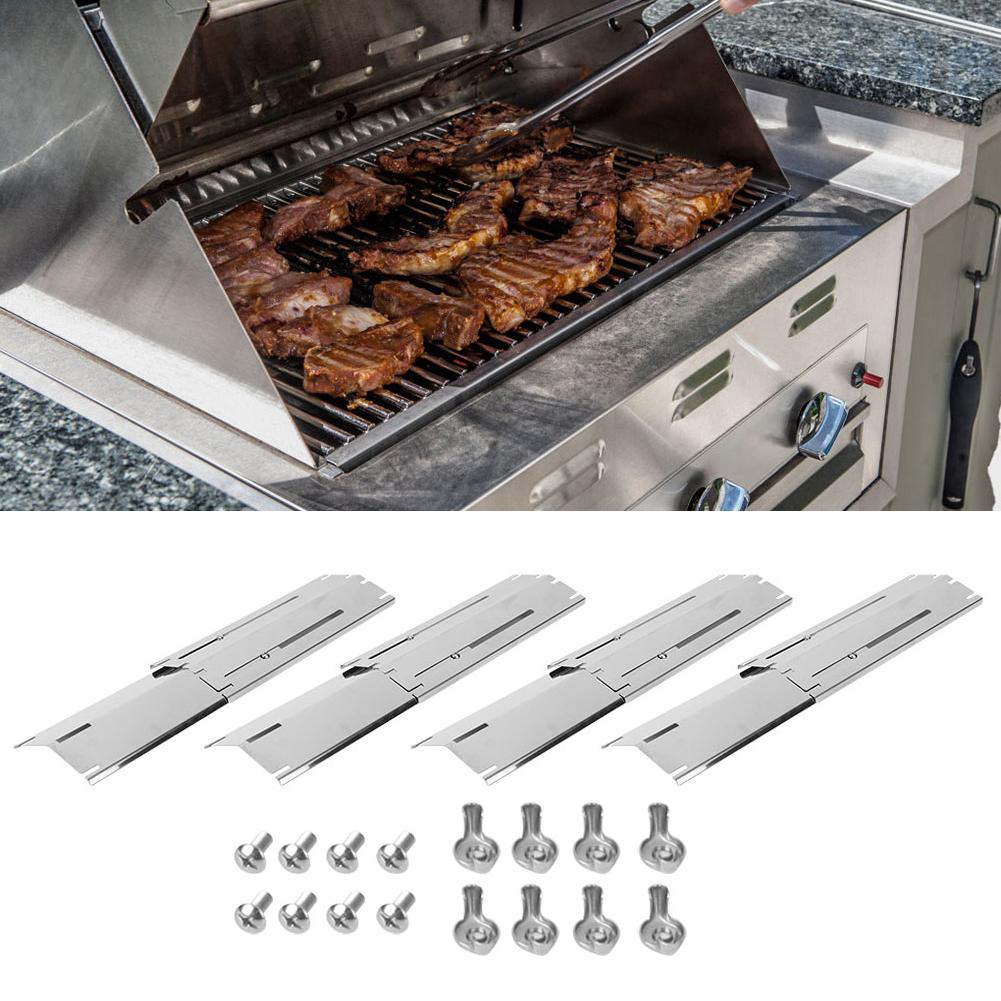 4 Uds. Placa de calor de parrilla de Gas ajustable de acero inoxidable para barbacoa, cocina, herramienta de cocina, utensilios de cocina