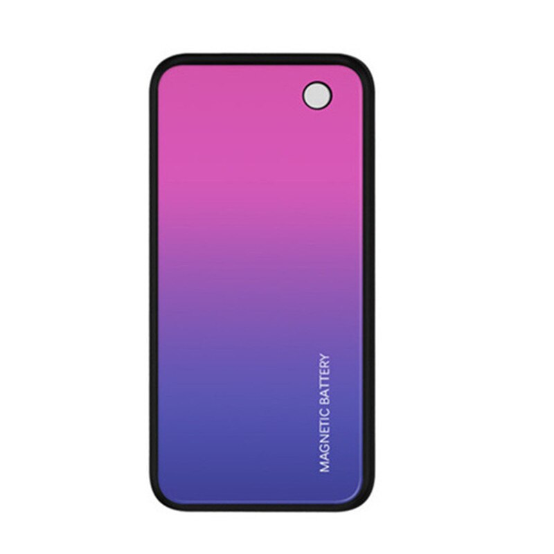 5000 mah trådløs batterioplader etui til iphone xs max magnetisk powerbank oplader cover til iphone x xs xr batteri cover: Lilla