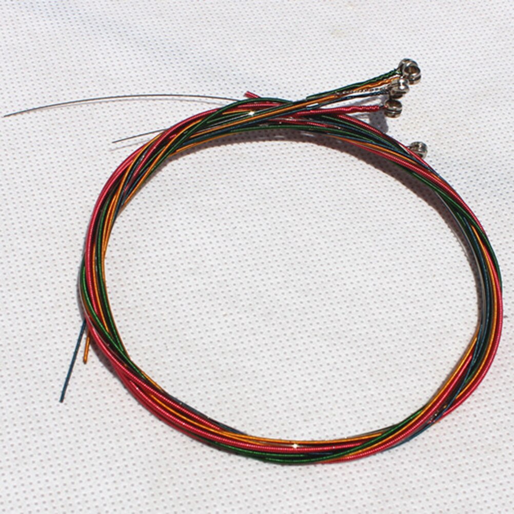 Cuerdas de acero de E-A para guitarra clásica, 6 unids/set por juego, multicolor