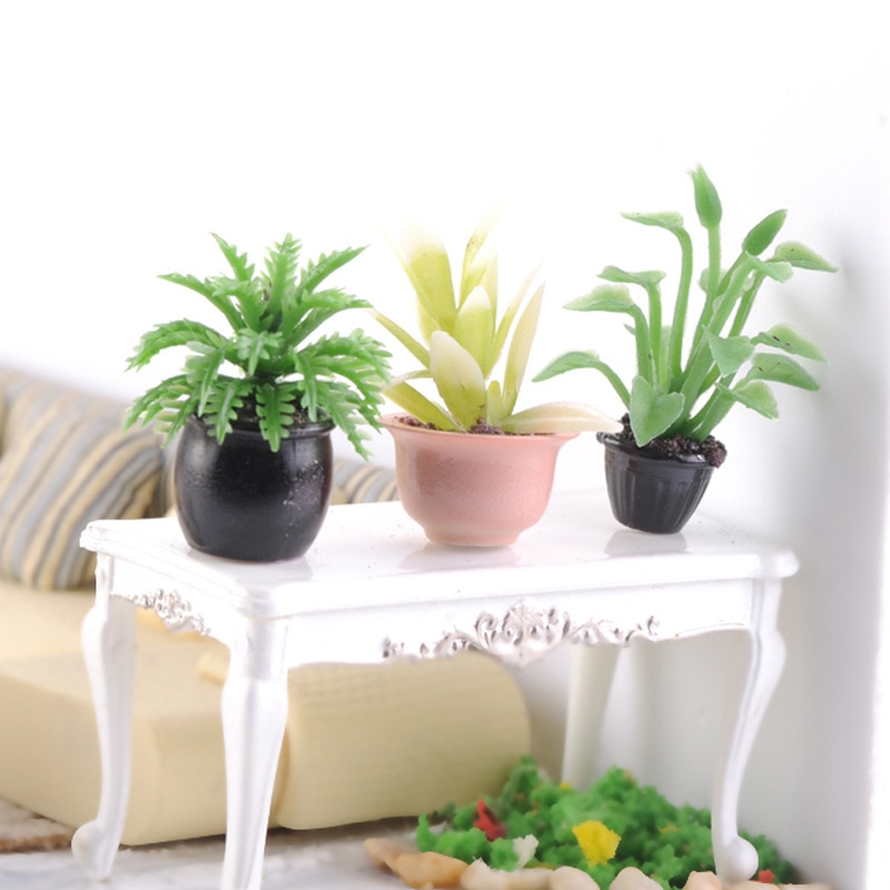 10pcs Model material DIY finished flower pot indoor sand table material model building send randomly 1:20 1:25 1:30 scale