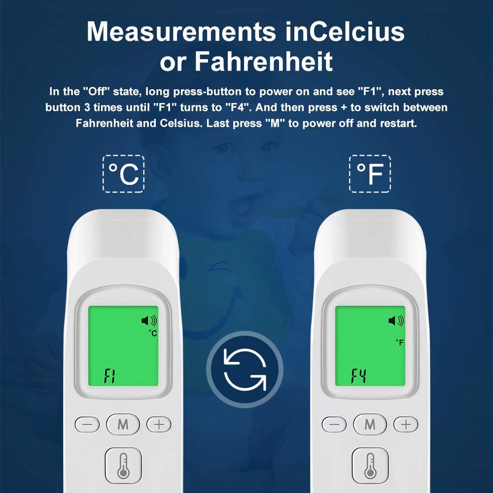 sin contacto Digital termómetro infrarrojo de bebé adulto frente fiebre contador de Sensor de temperatura Ir LaserTermometro Infrarojo