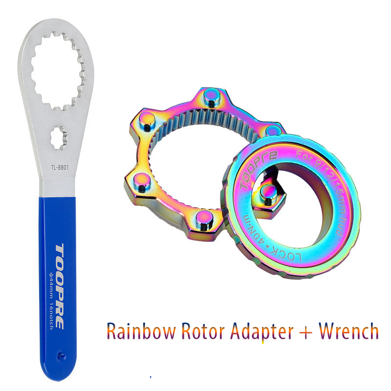 Bike Disc Brake Centerlock to 6-Bolt 6 Hole Rotor Adapter Wrench Spanner Bicycle 44mm Hub Center Lock Conversion Spacers: Blue