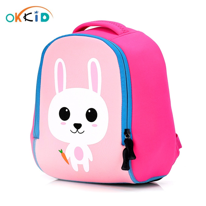 OKKID Baby mädchen Kindergarten Rucksack nette rosa kaninchen Rucksack freundlicher schule taschen für mädchen Baby junge kleine schule Rucksack