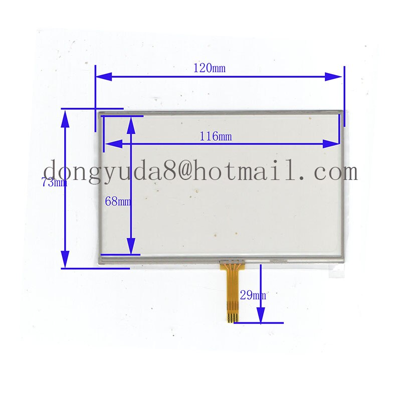 Originele Touch Digitizer Touch Panle Glas Voor HSD050IDW1-A20 120M * 73Mm