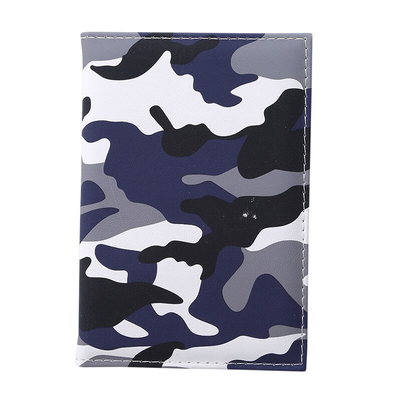 Camouflageprint rejsepasholder unisex visitkortholder læder pascover pakke billetkortholder mujer