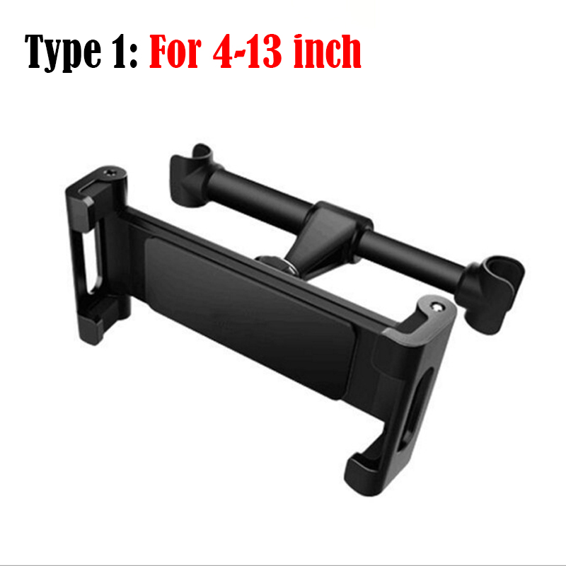 Smoking rücksitz-kopfstützen-tablet-handyhalterung, verstellbar für iphone, ipad air, mini 2, 3 , 4 pro, unterstützt auto-mobilmount-ständer: Typ 1 (4-13 zoll)