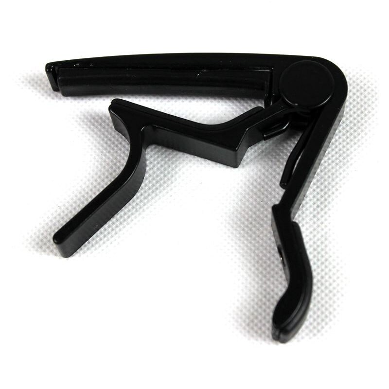 Electric Acoustic Guitar Capo Bass Violin Ukulele Capo Single-handed Tune Clamp Trigger - Material Metal: black