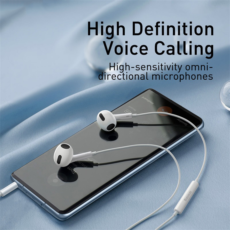 Baseus H17 3,5 mm bedrade oortelefoon met microfoon Draadgestuurde in-ear hoofdtelefoon voor muziek Sport In-ear monitor Oordopjes Headset