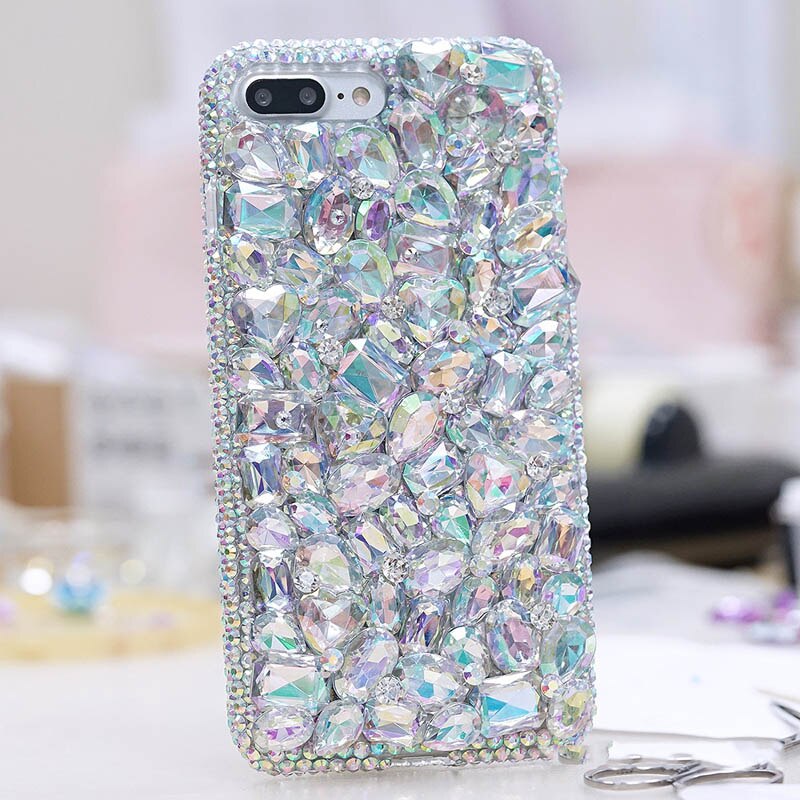 Donna di lusso Della Signora di Stile Fatti A Mano 3D Cassa Del Telefono Del Rhinestone Del Diamante Per il iPhone 8 6 6S 6 più il 7 7 8 più di x xs max 11 Pro Max Copertura: For iPhone 11 Pro / 2