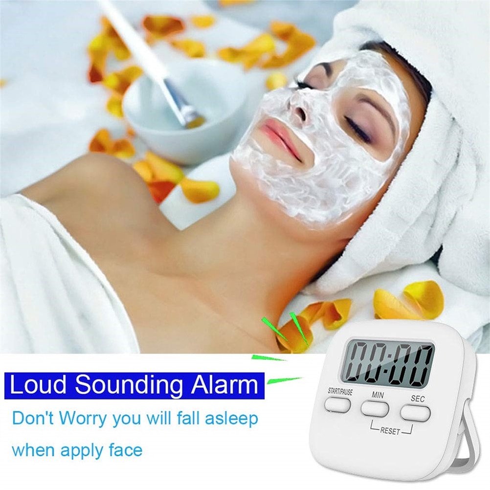 1pcs Kitchen Timer Big Digits Loud Alarm Magnetic Backing Stand with Large LCD Display for Cooking Baking Sports Games