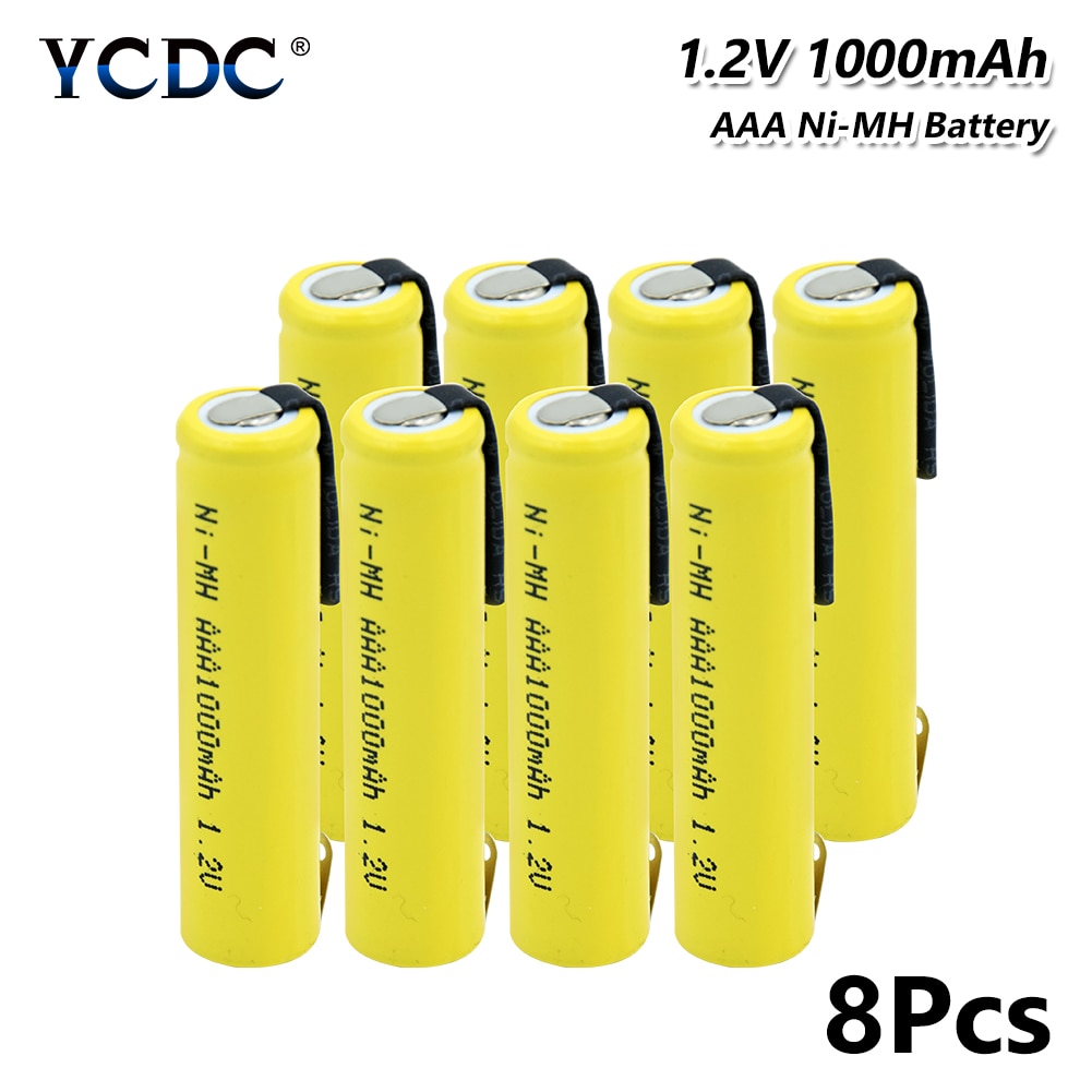 4-20Pcs 1.2V 1000Mah Aaa Oplaadbare Batterij 3A Ni-Mh Lage Zelfontlading Oplaadbare Batterij Met tabs Voor Speelgoed Ktv Microfoon