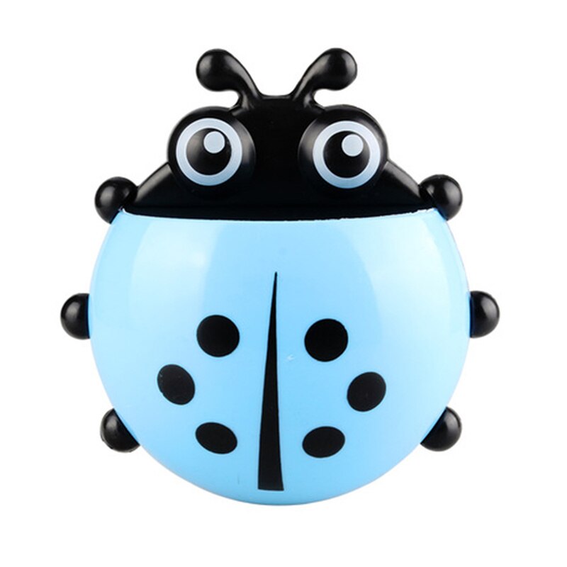 Cute Ladybug Insect Toothbrush Holder Toiletries Toothpaste Holder Wall Cup Tooth Brush Container Bathroom Gadgets Accessories