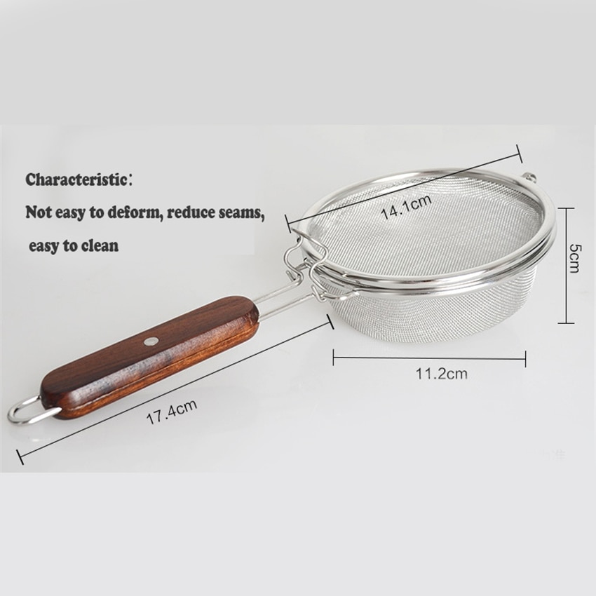 Handmade Coffee Roaster Machine Stainless Steel Made Hand Use Coffee Bean Baker Wooden Handle Roasting Machine