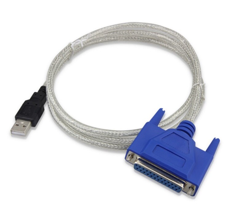 USB 2.0 auf 25-poliges DB25-Buchsenkabel mit parallelem Anschluss IEEE 1284 12 Mbit/s Paralleldrucker-Adapterkabel für Computer PC Laptop
