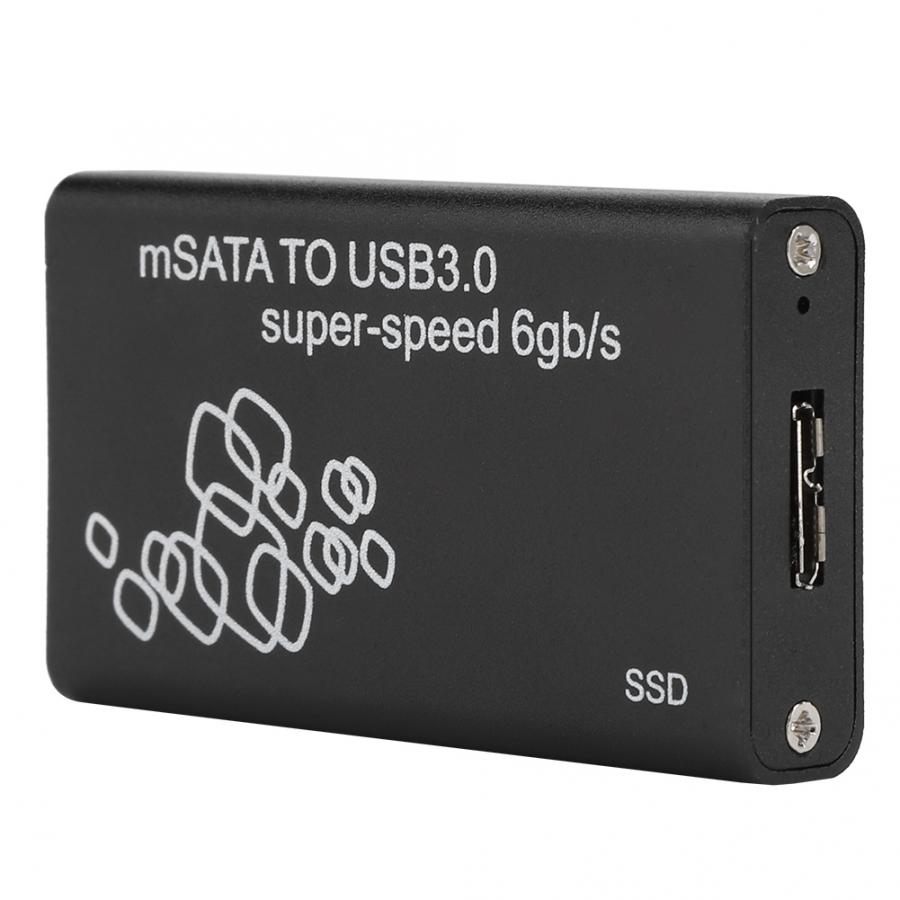 Mini USB portátil carcasa de disco de 1,8 pulgadas MSATA a USB 3,0, disco duro externo, carcasa de disco duro móvil, caja de cubierta